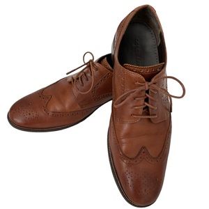 Cole Haan Benton Brown Brogue Wingtip Leather Oxford Shoes Men's C24116 Size 11